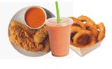 3 Pc. Honey Bbq Tenders With Onion Rings &  Drink Special