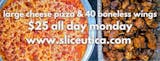 Monday Special 40 Boneless Wings & Large Cheese Pizza
