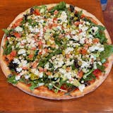 Greek salad pizza