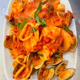 Seafood Norcina Over Linguini