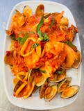 Seafood Norcina Over Linguini