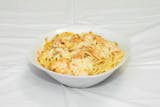Shrimp Parmigiana Alfredo with Spaghetti