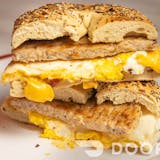 Beef Sausage Eggs & Cheese Sandwich Breakfast