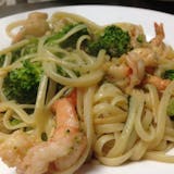 Linguini with Shrimp, Broccoli, Garlic & Olive Oil