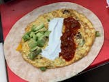 Avocado Florentine Omelette with Two Eggs Breakfast