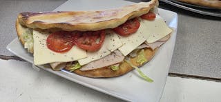 Turkey cheese foccacia