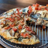 27. Thin Crust Tomato, Spinach & Mushroom Pizza