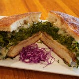 Chicken Cutlet Broccoli Rabe with Melted Provolone Panini