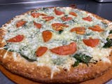 Vegan Spinach Tomato Pizza