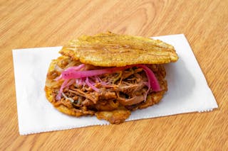 Beef Patacones Sandwich