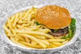 Hamburger with French Fries