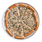 Spinach Alfredo Deep Dish Pizza