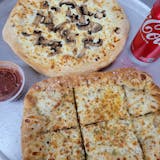 Personal Pizza, Drink & Cheesy Garlic Bread Pick Up Special