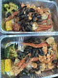 One Pound Mussels, 12 Large Shrimps, 2 Snow Cluster & One Dungeness