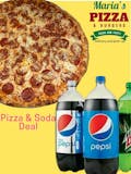 X-Large 2-toppings & a 2ltr