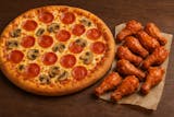 2-Topping XL + 15 Wings Deal