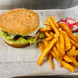 Cheeseburger, Fries & Can of Soda Lunch Special
