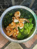 Grilled Shrimp with Spinach & Broccoli