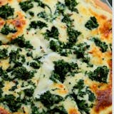 white Ricotta W/Spinach Pizza Pie