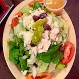 Greek Salad with Grilled Chicken Breast