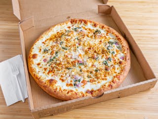 Seafood Alfredo Pizza