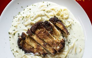 Pasta with Chicken Alfredo Sauce