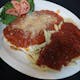 Chicken Parmigiana with Penne Meat Sauce