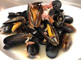 White Wine Bacon Mussels