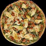 Chicken Sausage, Artichoke & Pesto Pizza