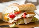 Grilled Chicken with Roasted Peppers & Mozzarella Cheese Sandwich