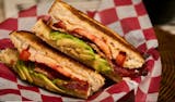 Bacon & Avocado Grilled Cheese. Served with Fries