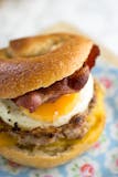The Ultimate Breakfast Sandwich - on Texas Toast, Bagel, or Croissant.