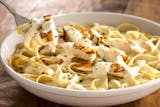 2 For 1 Fettuccini Alfredo with Chicken - W/ Garlic Bread & Dinner Salad
