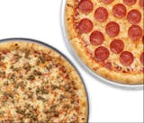 2 Medium 1  Topping Pizzas
