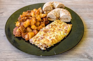 Ham & Cheese Omelette Breakfast