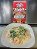 Pasta Alfredo with Shrimp & Broccoli