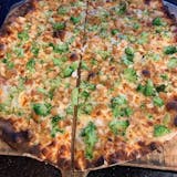 Alfredo Chicken Broccoli Pizza