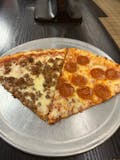 Two Cheese Slices with One Topping & Can of Soda Daily Special