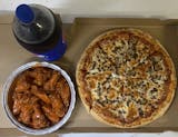 Large 2-Topping Pizza, 10 Wings & 2-Liter Soda Special