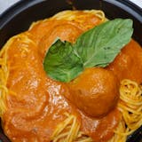 Spaghetti w meatballs