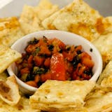 Pizza Chips with Fresh Tomato Salsa