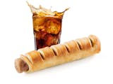 2 orders of Sausage wrapped with pizza dough and A Large Drink