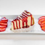 New York Style Cheesecake with Fresh Strawberries