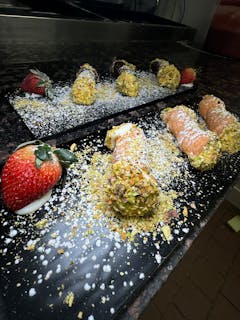 Chocolate Pistachio Cannolis