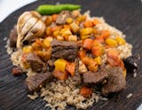 Beef Over Rice Platter