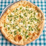 White Broccoli Ricotta & Fresh Garlic Pizza