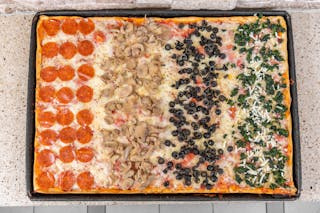 Sicilian Pizza with Toppings