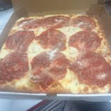 Upside down Sicilian pizza