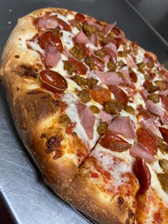 Stuffed Meat Pizza Slice