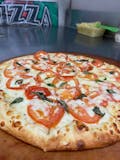 Ricotta Cheese, Mozzarella Cheese, Fresh Tomato & Basil Pizza Slice